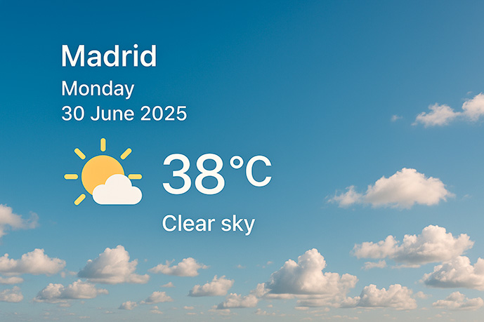 Weather forecast in Madrid for tomorrow, June 30th, 2025 | De Último Minuto English