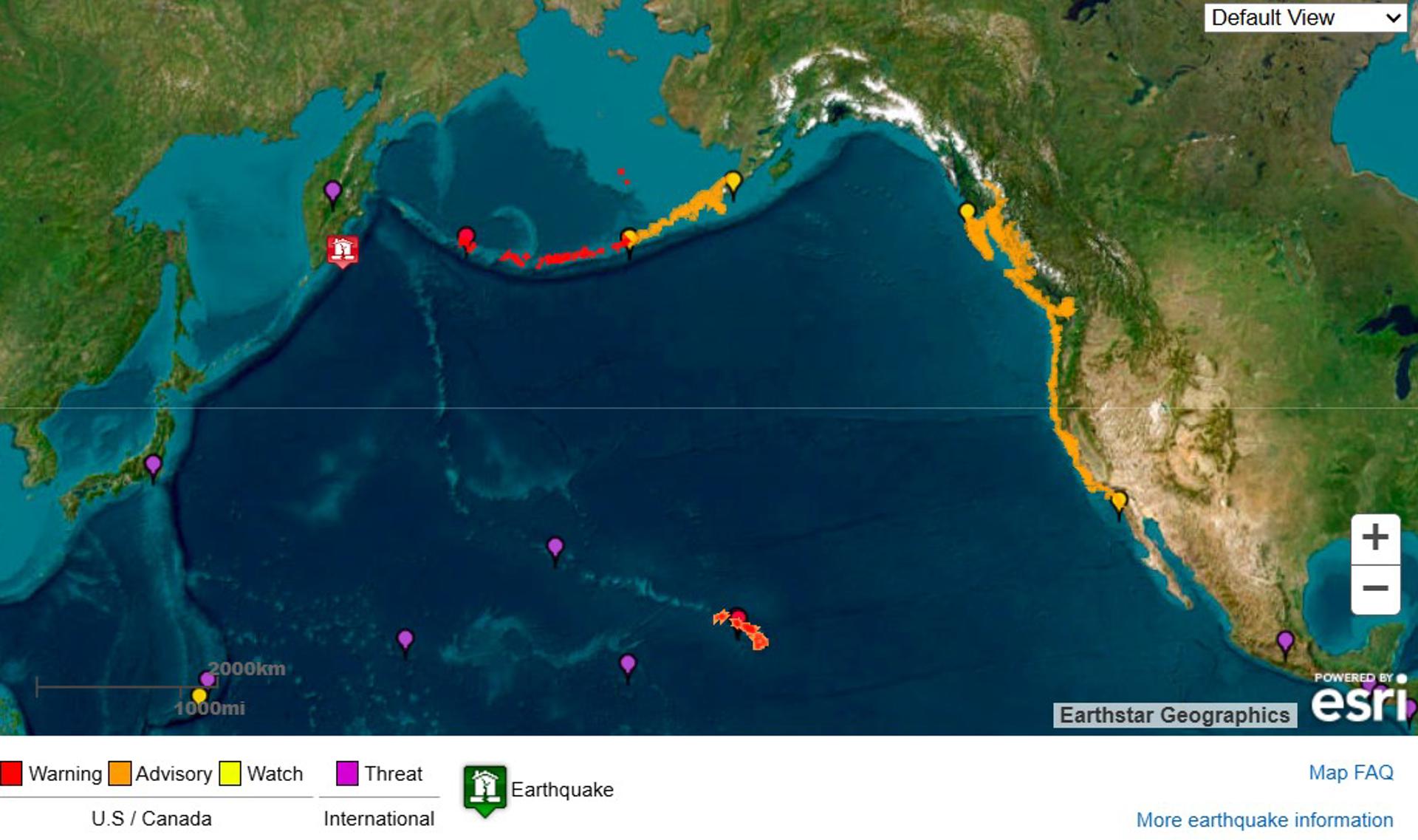 The tsunami reaches the coast of California while the alert is deactivated in Hawaii | De Último Minuto English