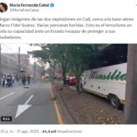 Terrorist attack in front of Cali air base: six deaths and dozens injured are reported | De Último Minuto English