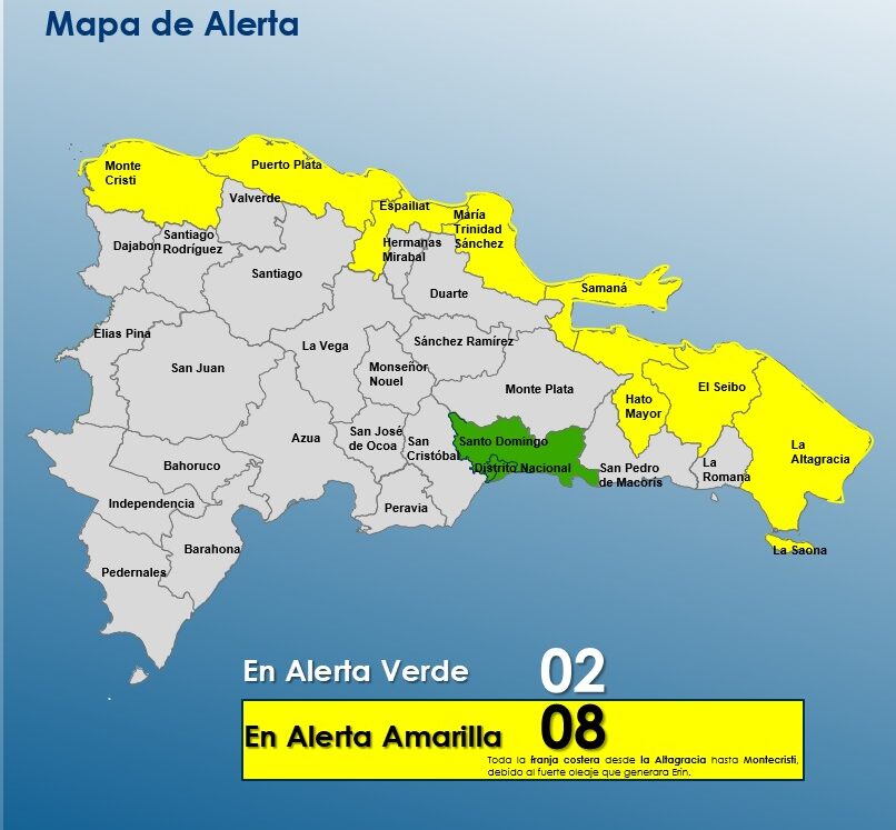 COE maintains ten provinces on meteorological alert for Hurricane Erin | De Último Minuto English