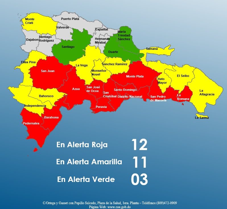 COE maintains 12 provinces on red alert, 11 on yellow, and 3 on green due to Melissa | De Último Minuto English