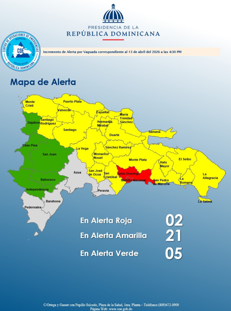 COE raises Greater Santo Domingo to red alert due to heavy rains associated with trough | De Último Minuto English