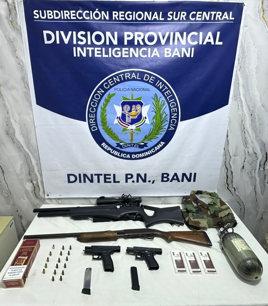DINTEL and Public Ministry seize firearms, ammunition, and contraband in Baní | De Último Minuto English