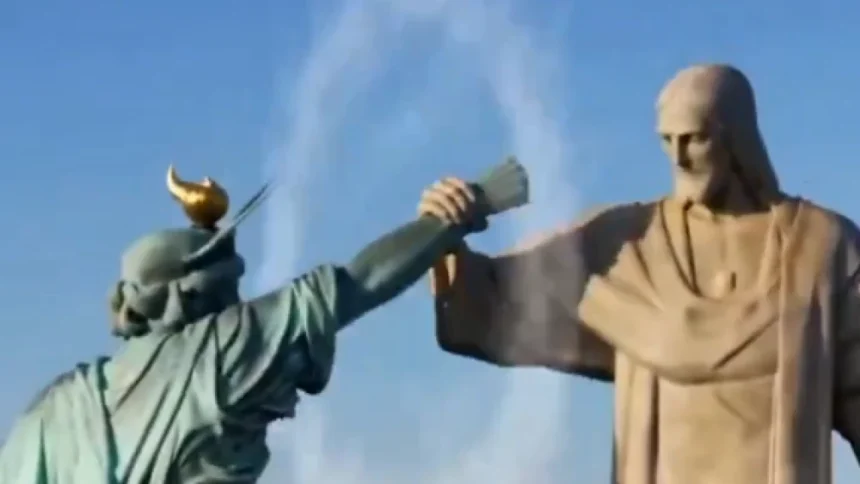 Iran spreads AI-generated video showing a fight between the Statue of Liberty and Christ the Redeemer | De Último Minuto English