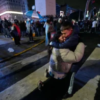 Fans clash with police during Argentina's World Cup tribute at the Obelisk