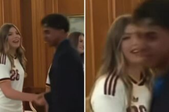 Lamine Yamal turns away while Spain's Infanta Sofía appears to be speaking to him | De Último Minuto English