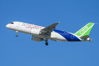 China's high-altitude C919 aircraft completes first test flight