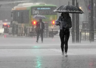 Microburst unleashes torrential rain over Tokyo