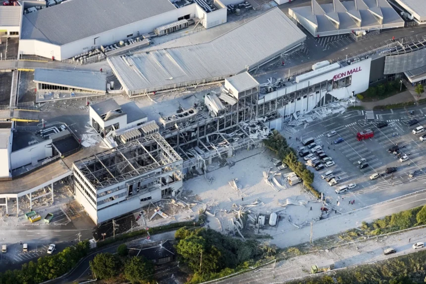 Explosion reported at Japan shopping mall after powerful earthquake