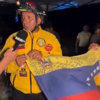 Venezuelan rescuers get flag tattoos after weeks of rescue work with Mexico's Topos Aztecas