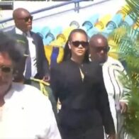 Rihanna attends state funeral of Barbados national hero Sir Garfield Sobers