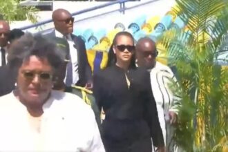 Rihanna attends state funeral of Barbados national hero Sir Garfield Sobers