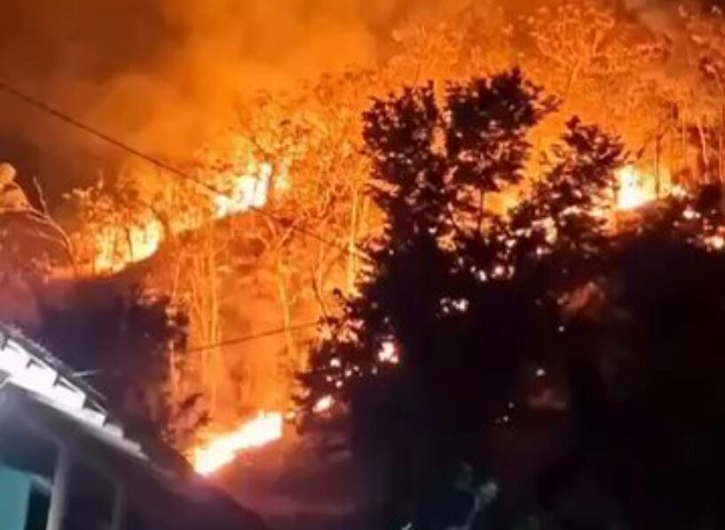 Fire breaks out in hills of Indonesia's Gunungkidul region