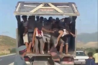 Truck packed with migrants heads to Ceuta border amid migration surge