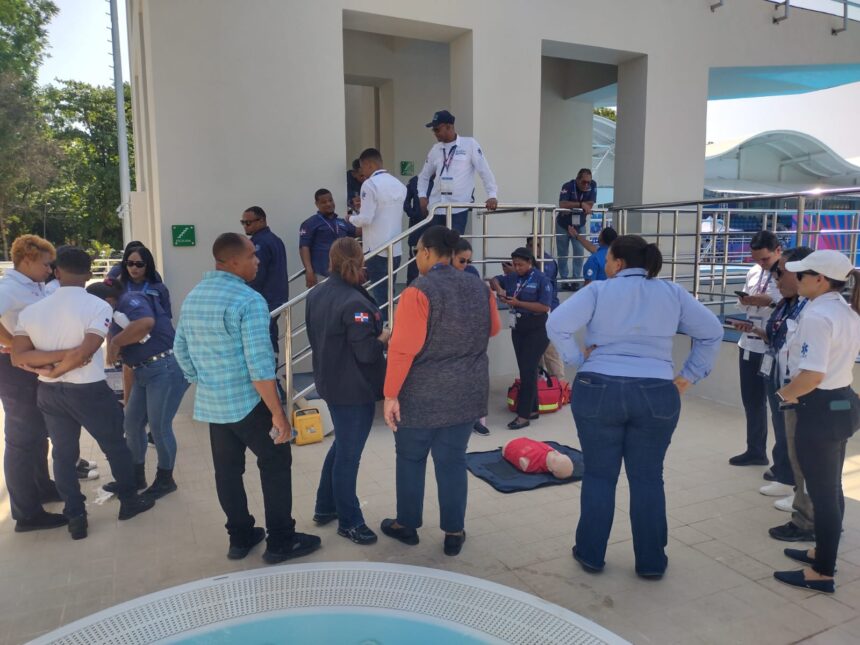 Wounded evaluation drill conducted at aquatic center for JCC Santo Domingo 2026 | De Último Minuto English