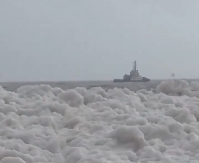 Chilean beaches covered by massive layer of sea foam after powerful storm | De Último Minuto English