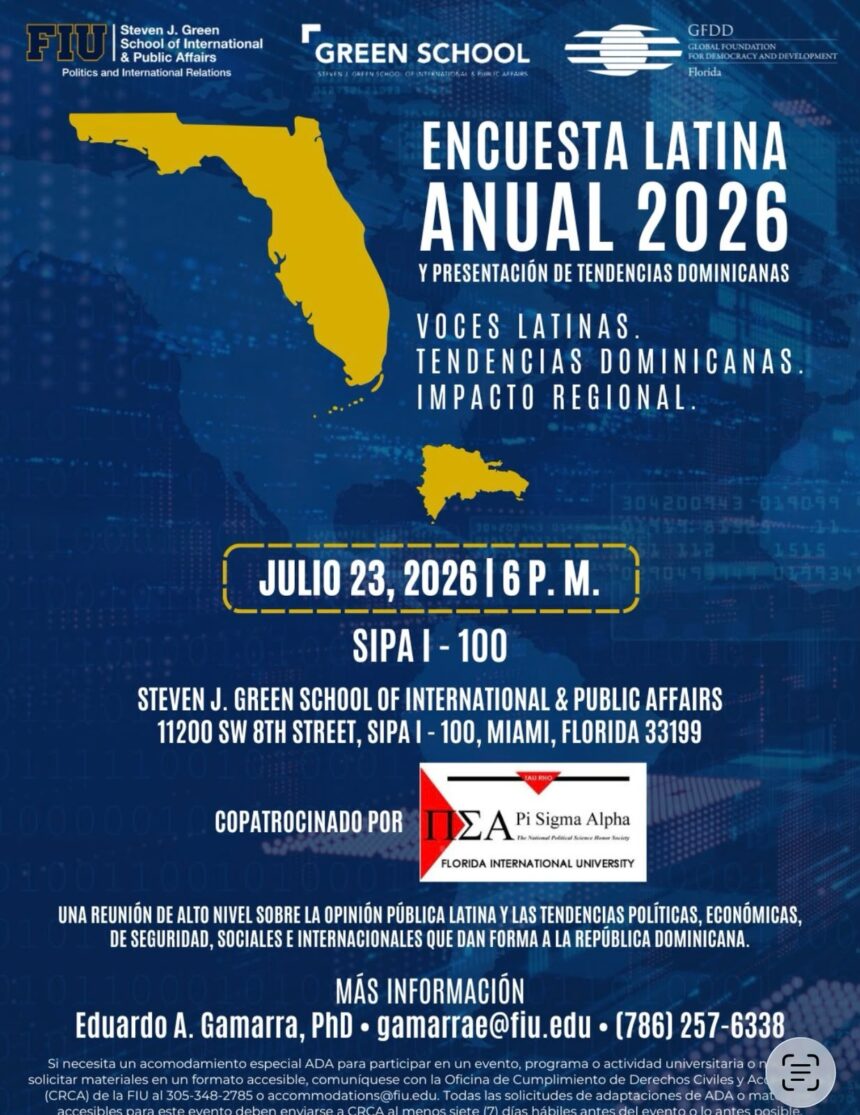 GFDD Florida and FIU will bring together experts to analyze the future of the Latino community and the main trends in the DR | De Último Minuto English