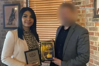 A Texas real estate agent has been arrested for the murder of a woman who was stabbed nearly 100 times