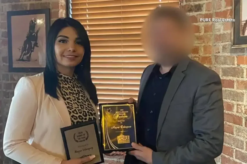 A Texas real estate agent has been arrested for the murder of a woman who was stabbed nearly 100 times