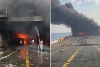 Cargo ship carrying Turkish crew hit by drones in Black Sea