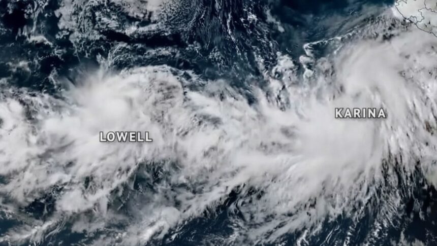 Hurricane Karina strengthens to Category 4 in the Pacific