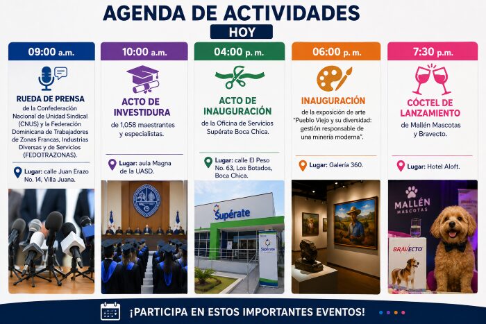 Agenda for the day: Wednesday, August 12, 2026 | De Último Minuto English