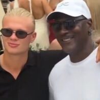 Erling Haaland shares photo with Michael Jordan during vacation
