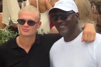 Erling Haaland shares photo with Michael Jordan during vacation
