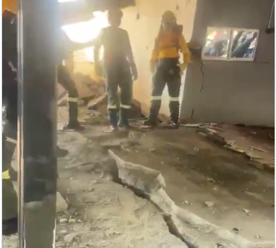 People trapped under rubble after building collapses in Cali following 7.4-magnitude earthquake