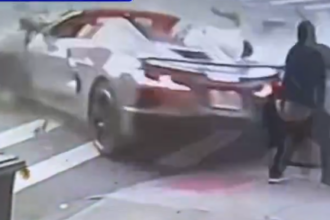 Three injured after Corvette and Mercedes-Benz crash in Manhattan