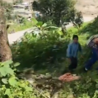People run to the mountains to escape devastating floods in Nepal