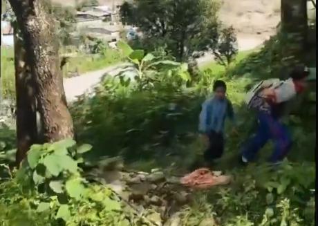 People run to the mountains to escape devastating floods in Nepal