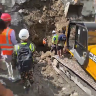 Rescuers search flooded tunnels for possible survivors after Nepal landslide