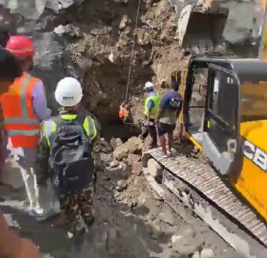 Rescuers search flooded tunnels for possible survivors after Nepal landslide