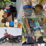 Clandestine adulterated alcoholic beverage factory dismantled and stolen motorcycle recovered in Barahona | De Último Minuto English