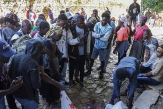 Residents of Kenscoff protest after deadly gang attack leaves dozens dead
