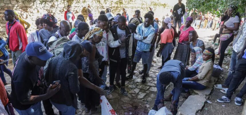 Residents of Kenscoff protest after deadly gang attack leaves dozens dead