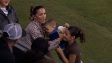 Baby interrupts MLS match after wandering onto the field