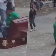 Mexican politician goes viral after arriving in a coffin for an “aura battle”