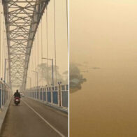 Orange haze covers Indonesian city as wildfires spread
