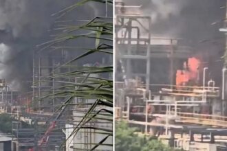 Explosion at Indian refinery sparks massive fire and towering smoke columns