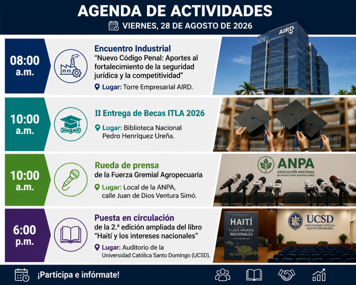 Agenda for the day: Thursday, September 3, 2026 | De Último Minuto English