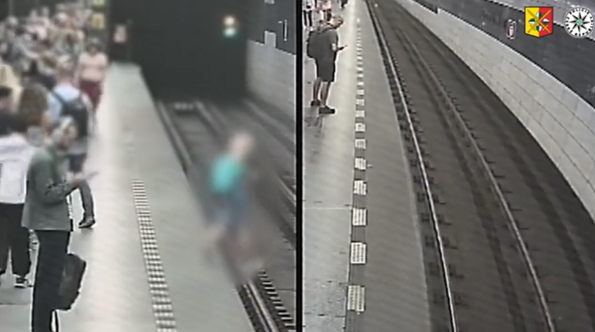 Unknown hero saves 7-year-old boy who fell onto Prague metro tracks