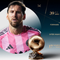 Messi nominated for the Ballon d’Or