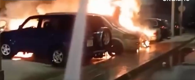 Five cars and several containers set on fire near school in Ceuta amid migrant tensions