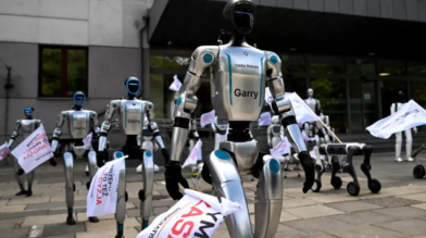 Dozens of robots ‘protest’ against uncontrolled AI use in Poland