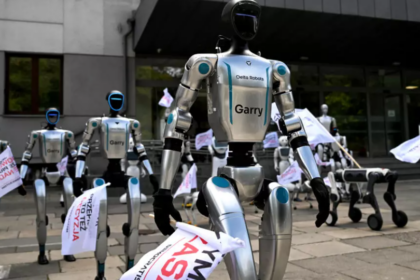 Dozens of robots ‘protest’ against uncontrolled AI use in Poland