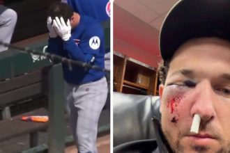 Bregman awaiting test results after being hit in face by foul ball while in on-deck circle