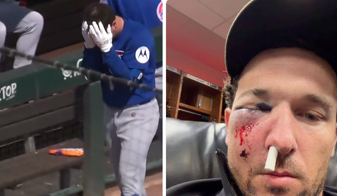Bregman awaiting test results after being hit in face by foul ball while in on-deck circle