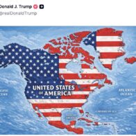 Trump shares his own vision of the North American map